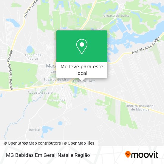 MG Bebidas Em Geral mapa