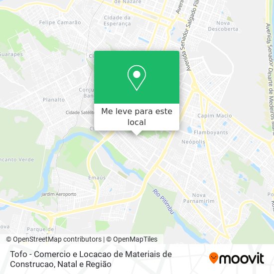 Tofo - Comercio e Locacao de Materiais de Construcao mapa