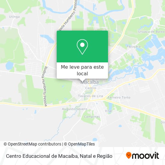 Centro Educacional de Macaíba mapa