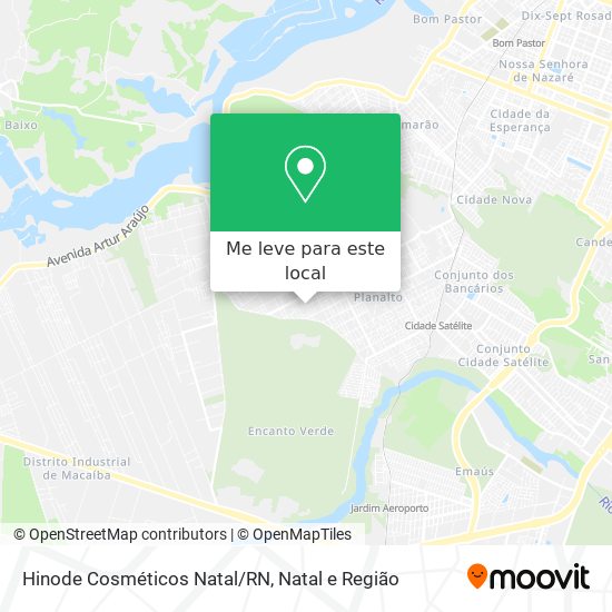 Hinode Cosméticos Natal/RN mapa