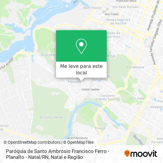 Paróquia de Santo Ambrósio Francisco Ferro - Planalto - Natal / RN mapa