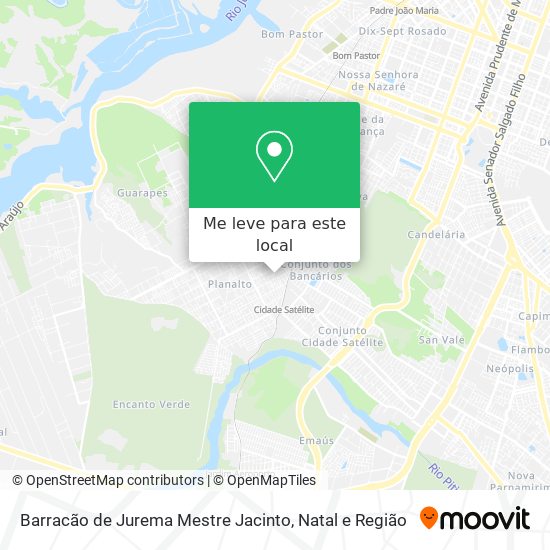 Barracão de Jurema Mestre Jacinto mapa
