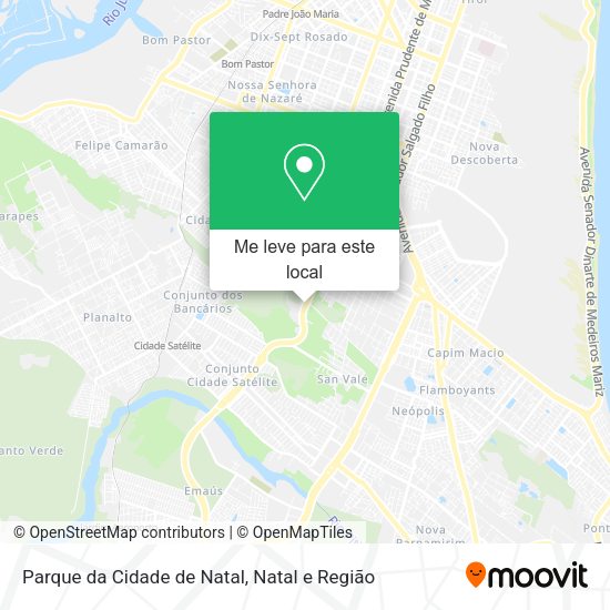 Parque da Cidade de Natal mapa