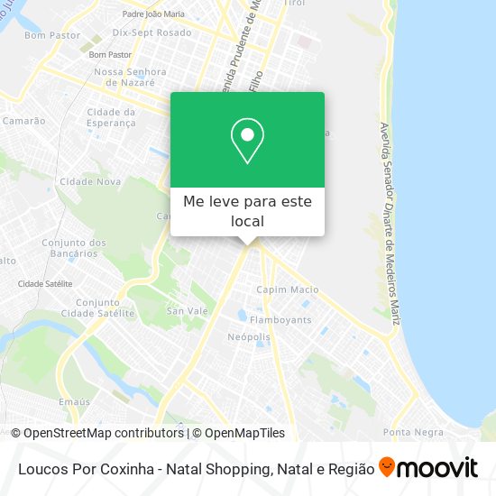 Loucos Por Coxinha - Natal Shopping mapa