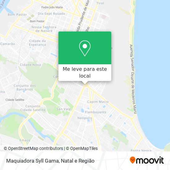 Maquiadora Syll Gama mapa
