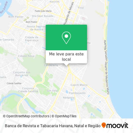 Banca de Revista e Tabacaria Havana mapa