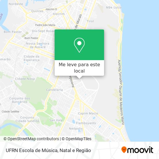 UFRN Escola de Música mapa