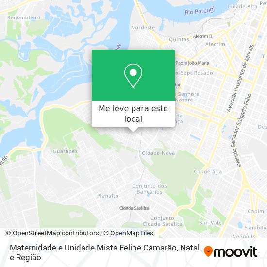 Maternidade e Unidade Mista Felipe Camarão mapa
