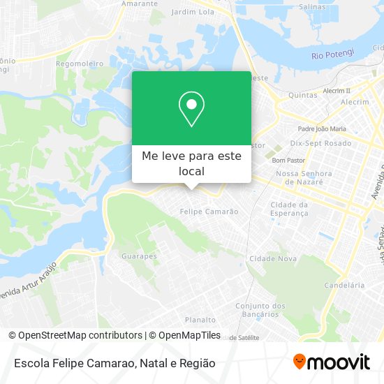 Escola Felipe Camarao mapa