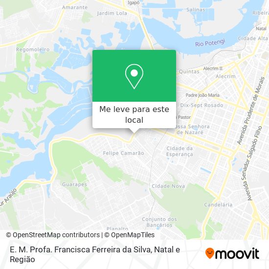 E. M. Profa. Francisca Ferreira da Silva mapa