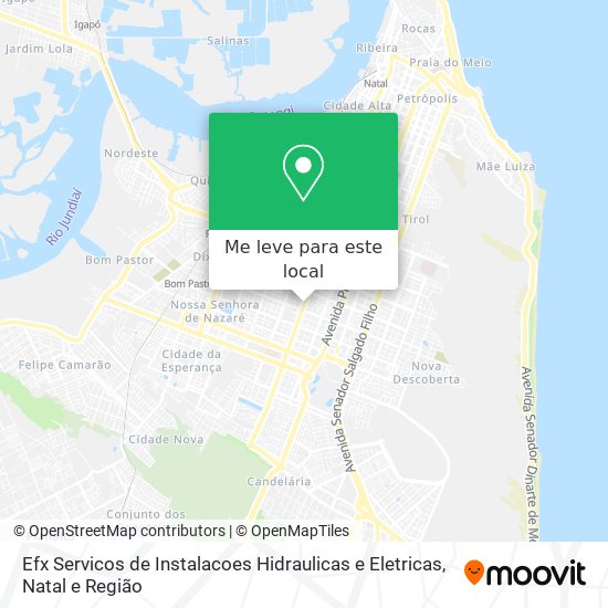 Efx Servicos de Instalacoes Hidraulicas e Eletricas mapa