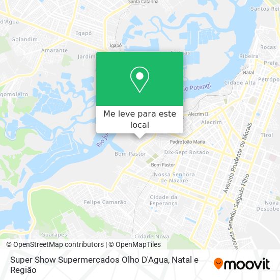 Super Show Supermercados Olho D'Agua mapa