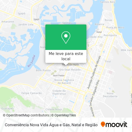 Conveniência Nova Vida Água e Gás mapa
