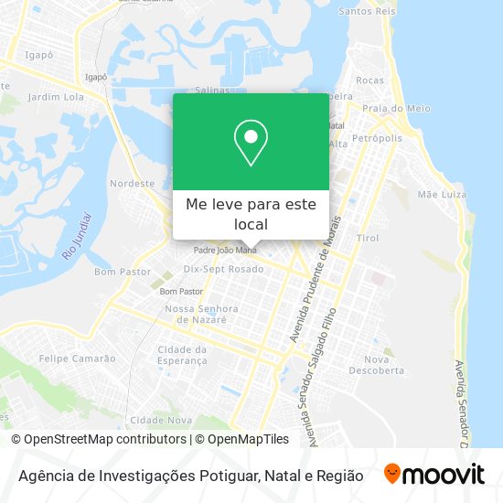 Agência de Investigações Potiguar mapa