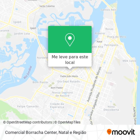 Comercial Borracha Center mapa