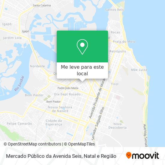 Mercado Público da Avenida Seis mapa
