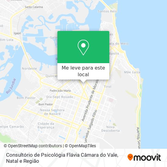 Consultório de Psicológia Flávia Câmara do Vale mapa