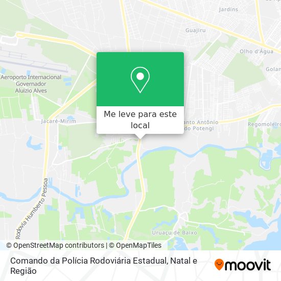 Comando da Polícia Rodoviária Estadual mapa
