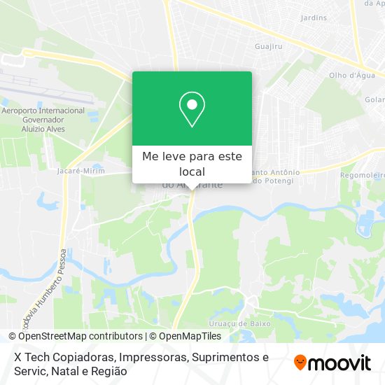 X Tech Copiadoras, Impressoras, Suprimentos e Servic mapa