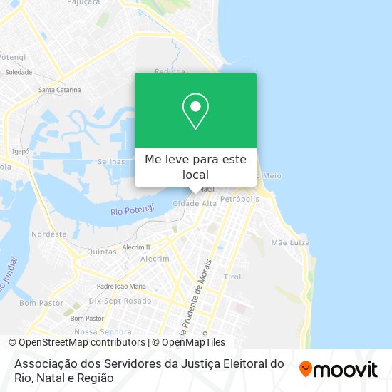 Associação dos Servidores da Justiça Eleitoral do Rio mapa