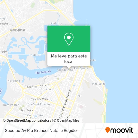 Sacolão Av Rio Branco mapa