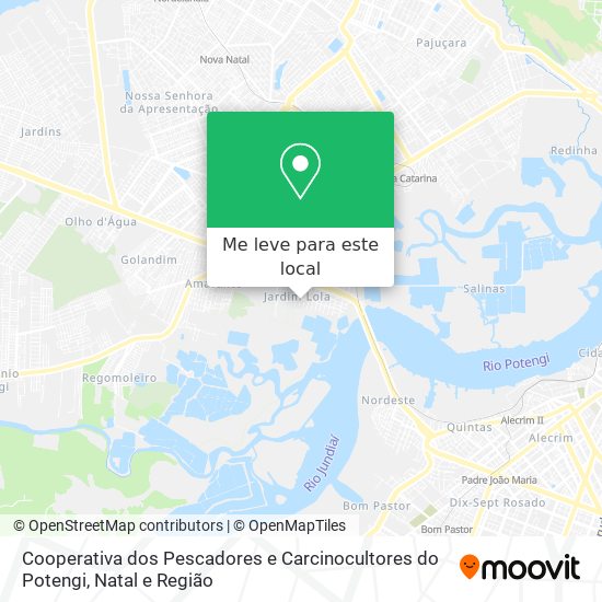 Cooperativa dos Pescadores e Carcinocultores do Potengi mapa