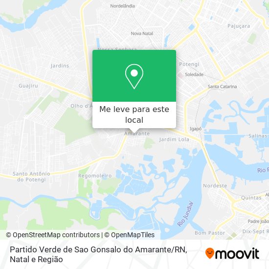 Partido Verde de Sao Gonsalo do Amarante / RN mapa