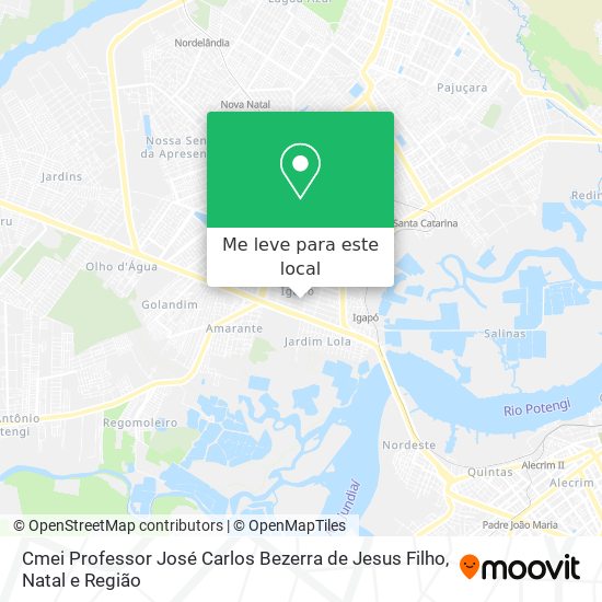 Cmei Professor José Carlos Bezerra de Jesus Filho mapa
