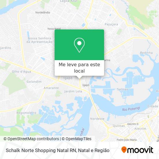 Schalk Norte Shopping Natal RN mapa