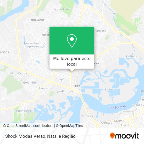 Shock Modas Verao mapa