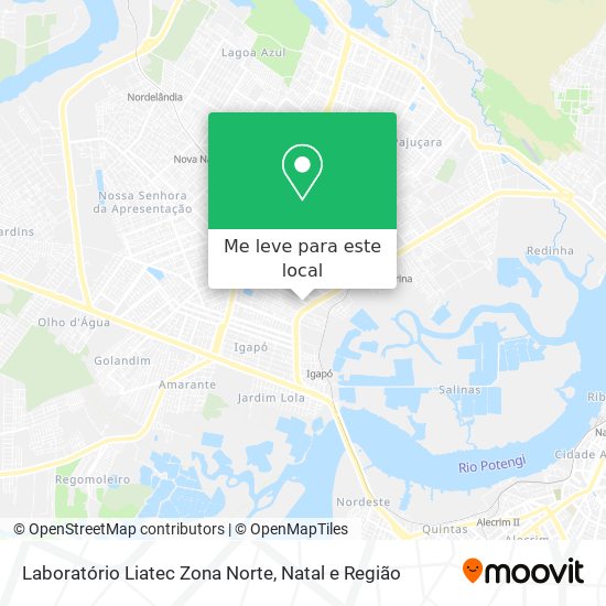 Laboratório Liatec Zona Norte mapa