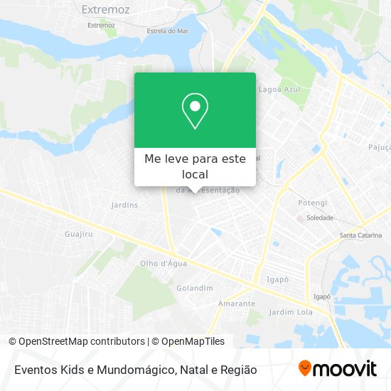 Eventos Kids e Mundomágico mapa