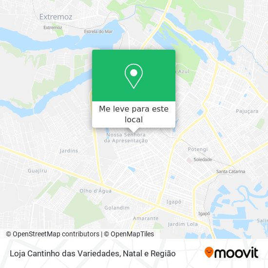 Loja Cantinho das Variedades mapa