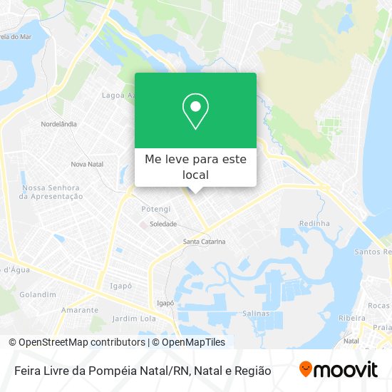 Feira Livre da Pompéia Natal / RN mapa