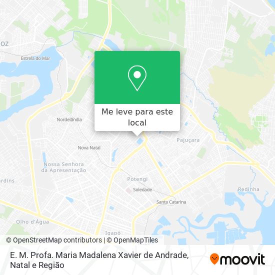 E. M. Profa. Maria Madalena Xavier de Andrade mapa