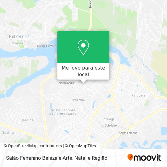 Salão Feminino Beleza e Arte mapa