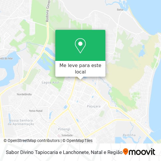 Sabor Divino Tapiocaria e Lanchonete mapa