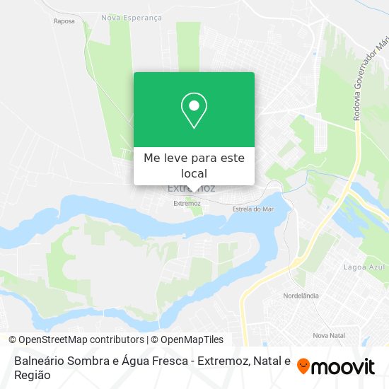 Balneário Sombra e Água Fresca - Extremoz mapa