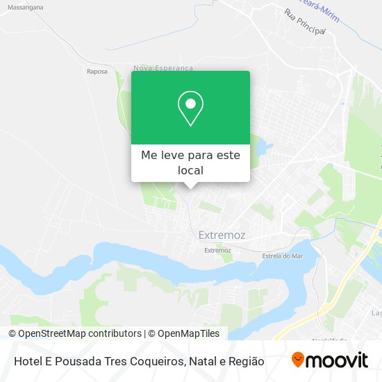 Hotel E Pousada Tres Coqueiros mapa