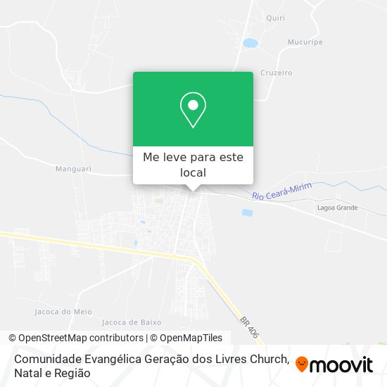 Comunidade Evangélica Geração dos Livres Church mapa
