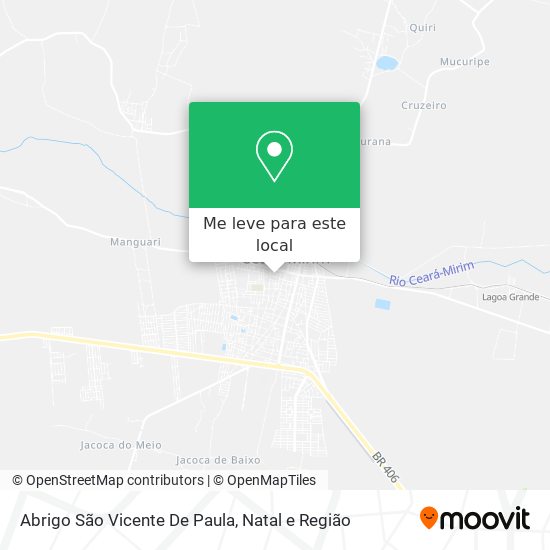 Abrigo São Vicente De Paula mapa