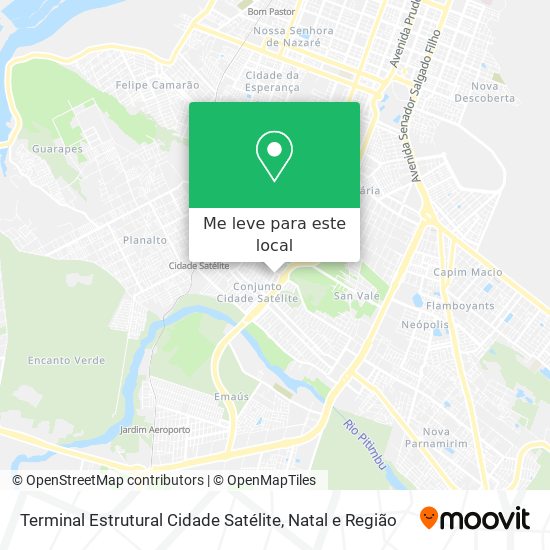 Terminal Estrutural Cidade Satélite mapa