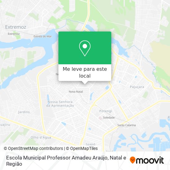 Escola Municipal Professor Amadeu Araújo mapa