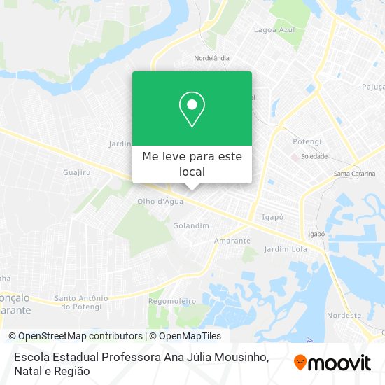 Escola Estadual Professora Ana Júlia Mousinho mapa