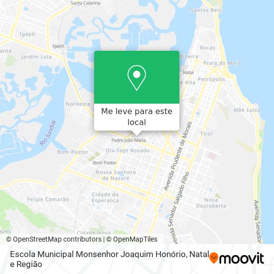 Escola Municipal Monsenhor Joaquim Honório mapa
