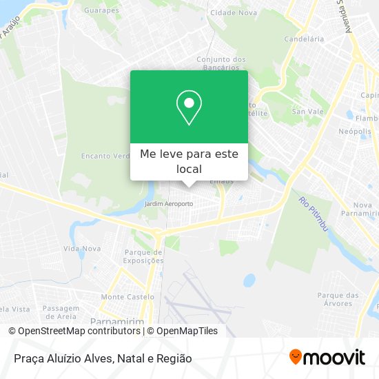 Praça Aluízio Alves mapa