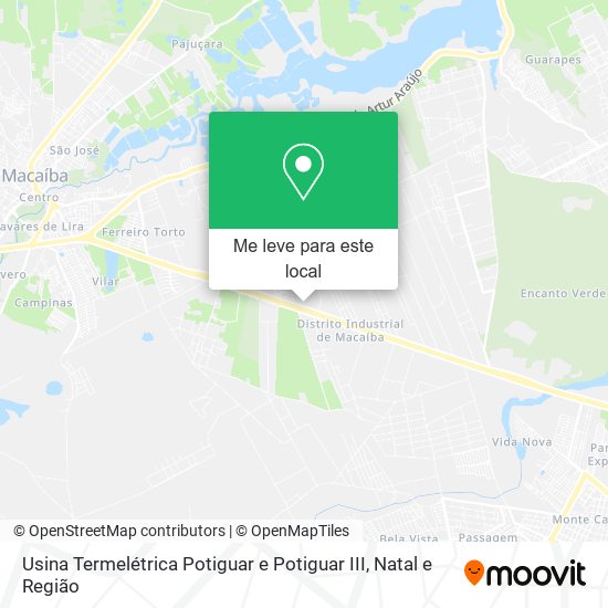 Usina Termelétrica Potiguar e Potiguar III mapa