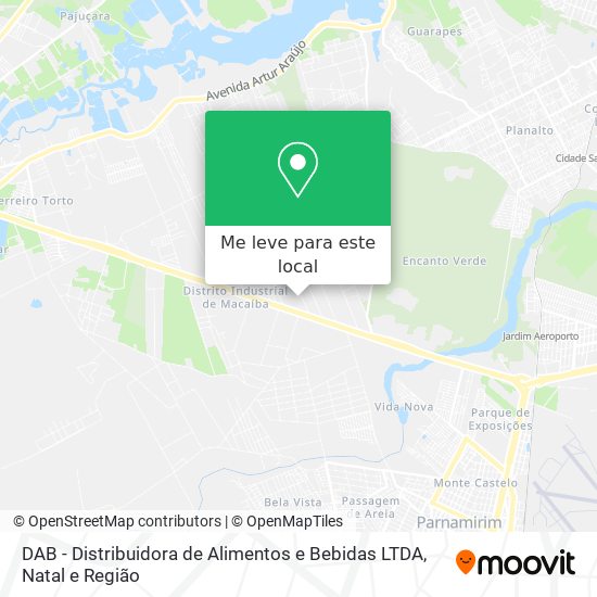Como chegar até DAB - Distribuidora de Alimentos e Bebidas LTDA em Macaíba  de Ônibus?