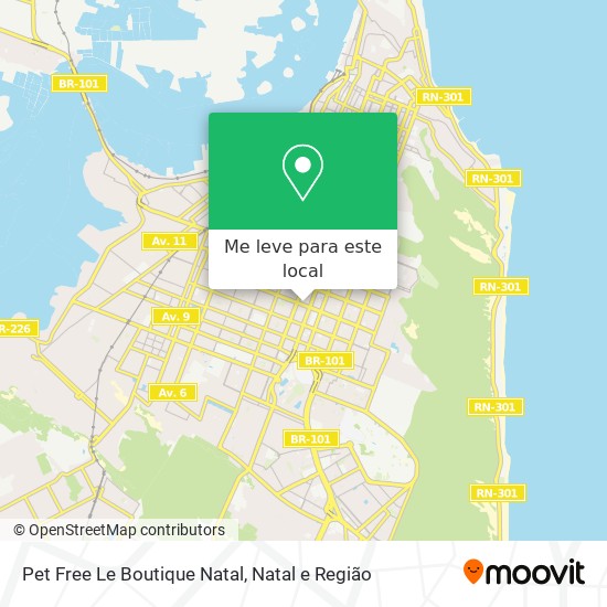 Pet Free Le Boutique Natal mapa