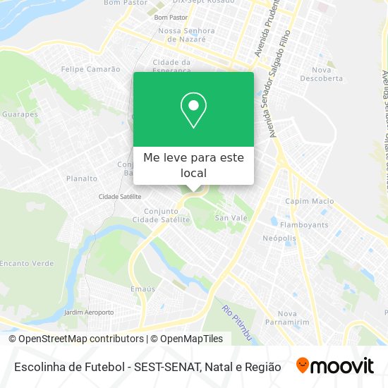 Escolinha de Futebol - SEST-SENAT mapa
